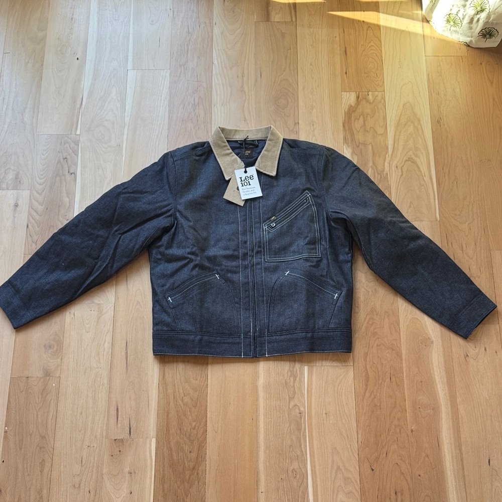 Lee 101 91 B Denim Jacket with Tan Collar